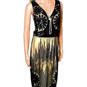 Vintage flapper gatsby sequin dress
